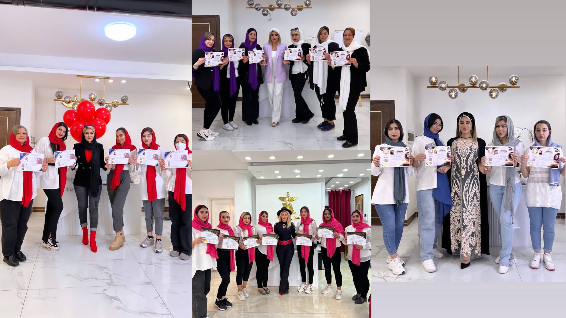 آموزش حرفه‌ای رنگ و لایت مو در سالن مائده عرب – مدرک بین‌المللی