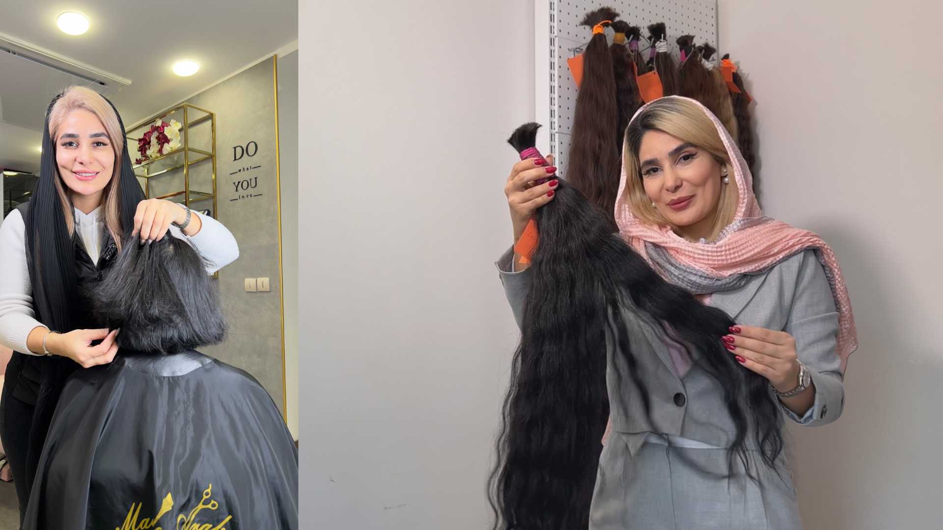خدمات اکستنشن مو در سالن زیبایی مائده عرب، تجربه‌ای متفاوت از موهای پرپشت و طبیعی