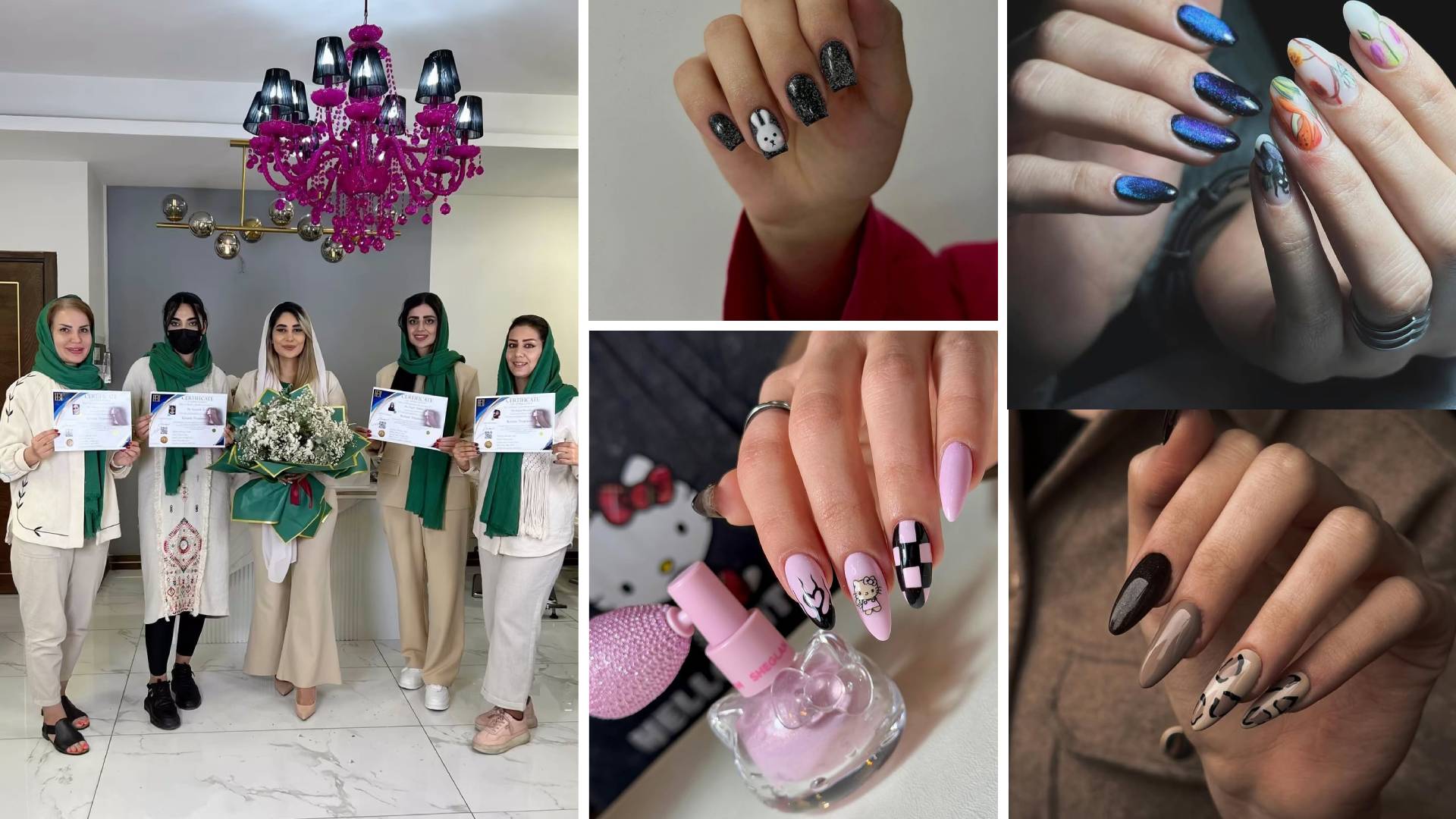 آموزش کاشت ناخن با مدرک بین‌المللی | سالن زیبایی مائده عرب - سعادت‌آباد
