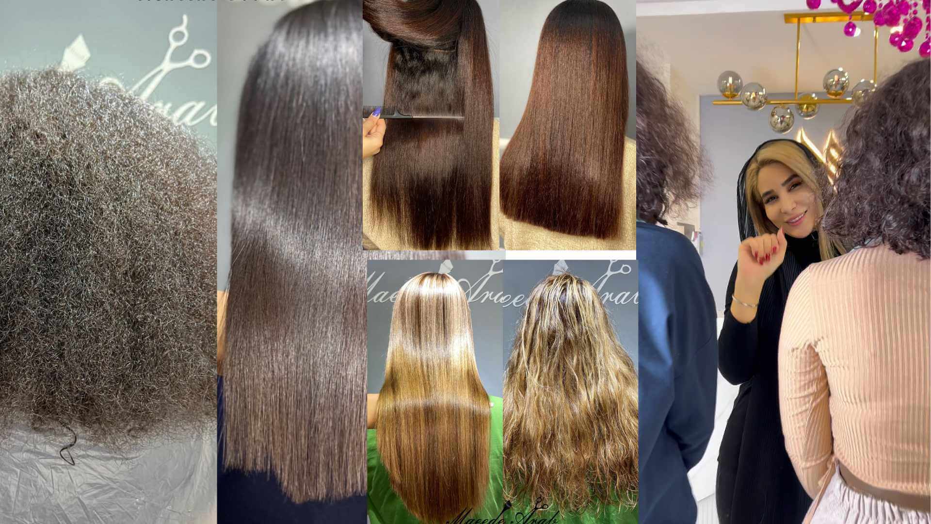 آنزیمتراپی مو در سالن زیبایی سعادت آباد مائده عرب | احیا و صافی موهای آسیب دیده